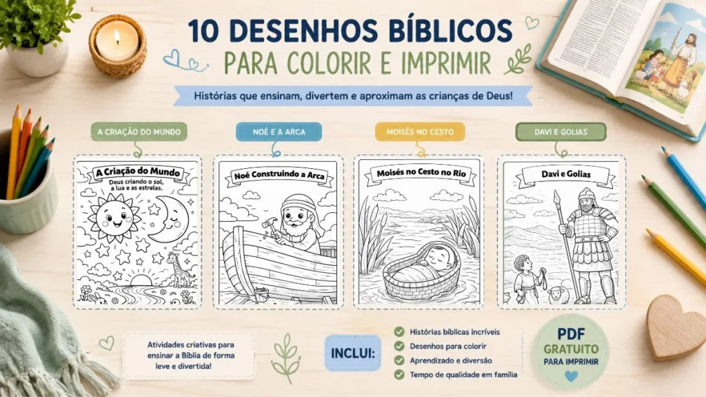 prévia dos desenhos bíblicos para colorir e imprimir em pdf