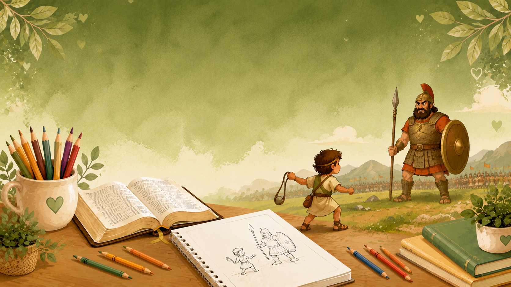 Desenhos de Davi e Golias para colorir e imprimir em PDF gratuito para crianças, Culto doméstico, Escola dominical e Ministério infantil