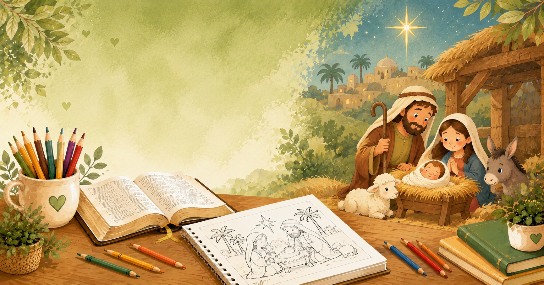 Atividades de Natal para imprimir sobre o nascimento de Jesus