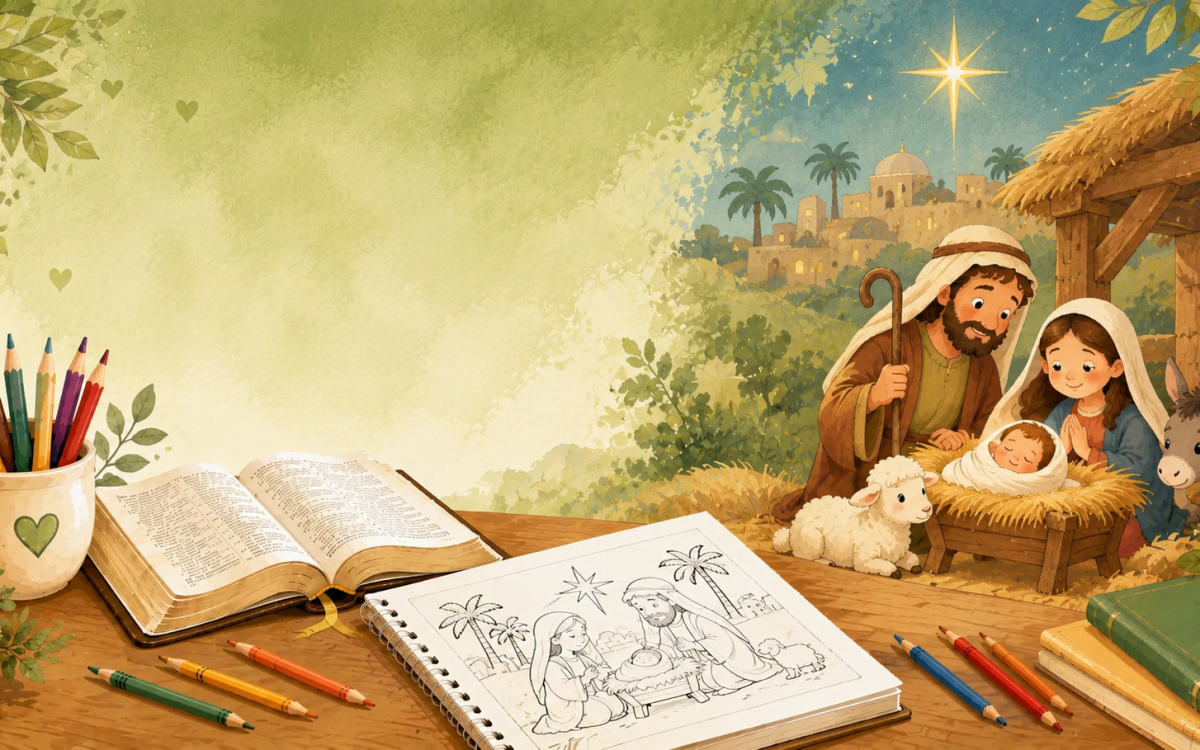 Atividades de Natal para imprimir sobre o nascimento de Jesus